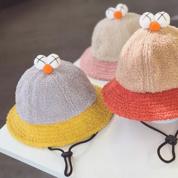 Soft and warm kids bucket hats children bucket hat...