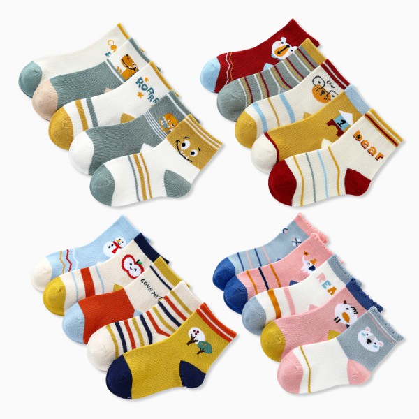 Custom wholesale happy fun colorful cute socks for kids 