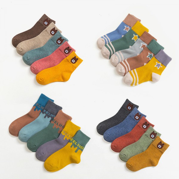Youkan Fashion kid colorful cartoon sock wholesale cotton cute children socks