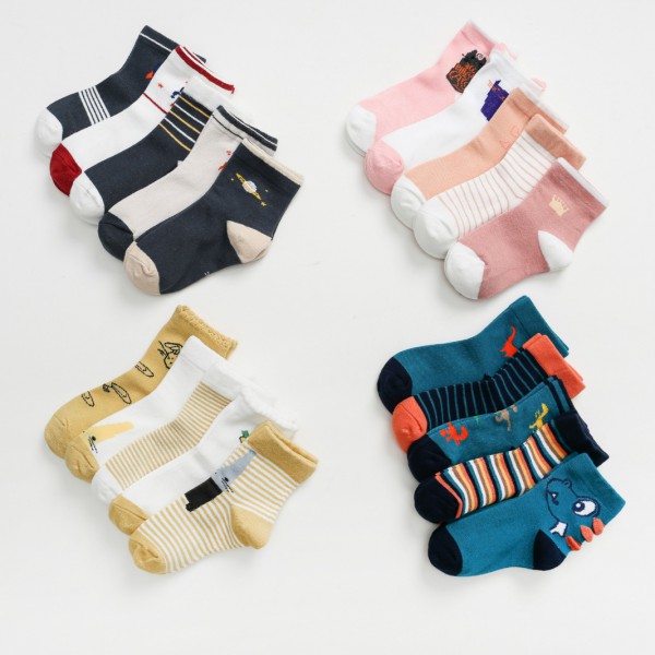 Youkan Fashion kid colorful cartoon sock wholesale cotton cute children socks 