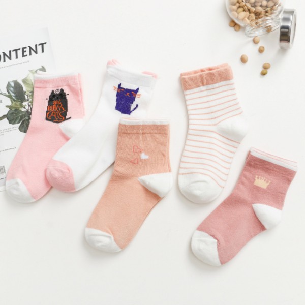 Youkan Fashion kid colorful cartoon sock wholesale cotton cute children socks 