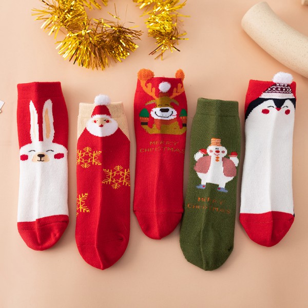 Youkan Fashion Kids funny christmas socks breathable baby christmas socks