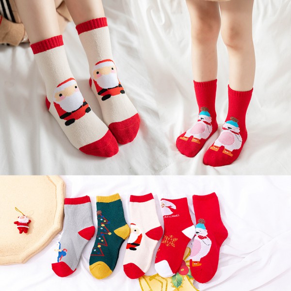 Youkan Fashion Kids funny christmas socks breathable baby christmas socks
