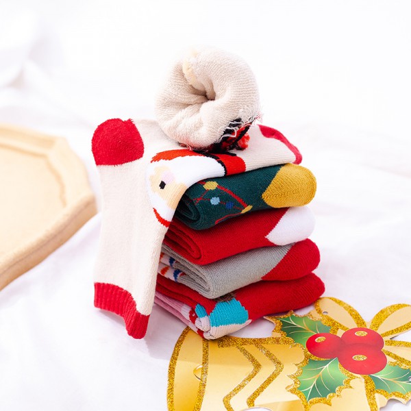 Youkan Fashion Kids funny christmas socks breathable baby christmas socks