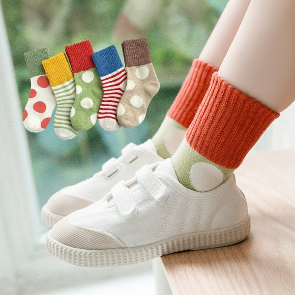 Youkan Fashion Factory Supplier Custom Size Cheap Kid Cotton Crew Socks 