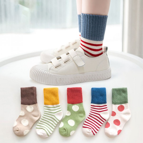 Youkan Fashion Factory Supplier Custom Size Cheap Kid Cotton Crew Socks 