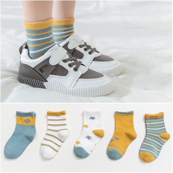 Youkan  Fashion warm cute stripe wholesale baby children kids socks 