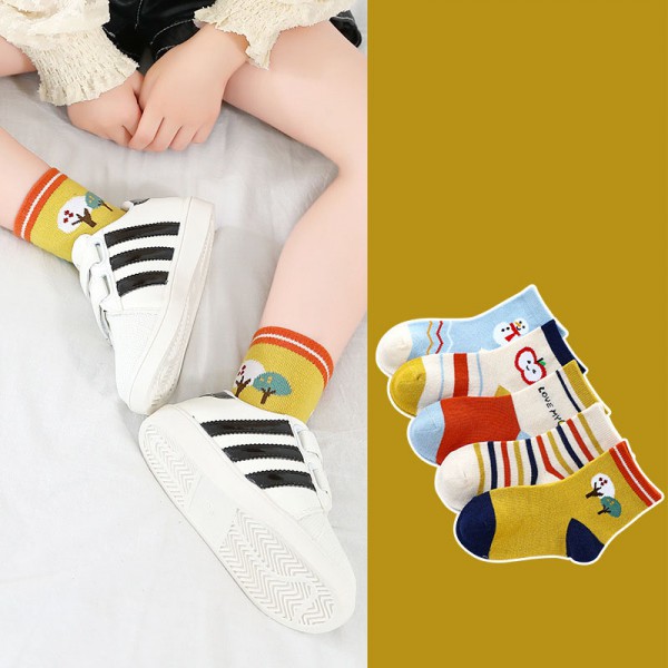 Youkan  Fashion warm cute stripe wholesale baby children kids socks 