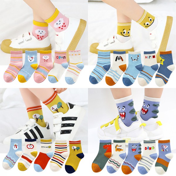 Youkan  Fashion warm cute stripe wholesale baby children kids socks 