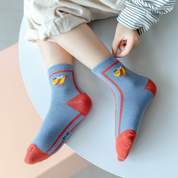 Autumn and Winter Cartoon  Baby Socks Cotton Socks Stripe Kids Socks