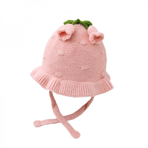 Autumn and winter knitted kids woven hats 