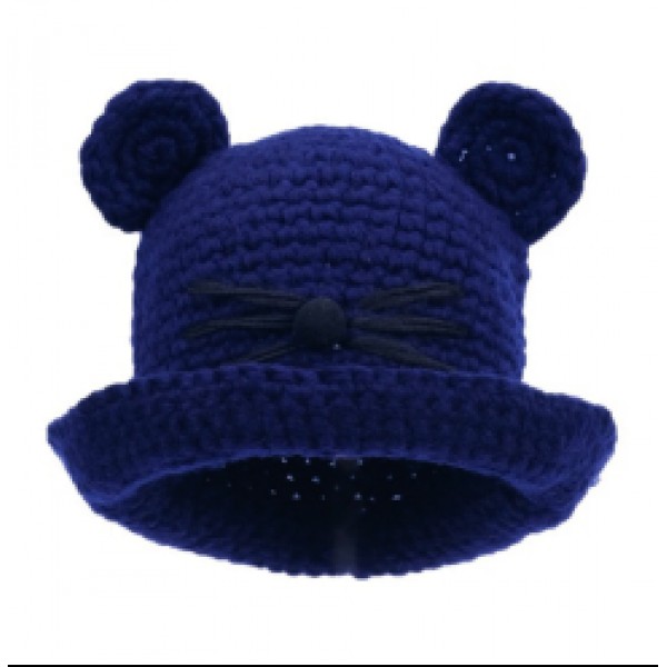 Hot Winter Cute Plain Children Knitted Kids Hats 