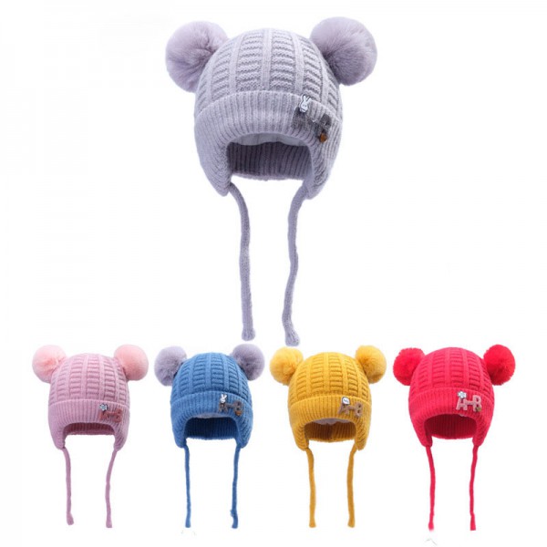 New Style Cute Kids Baby Cartoon Warm Winter Knitted Hats