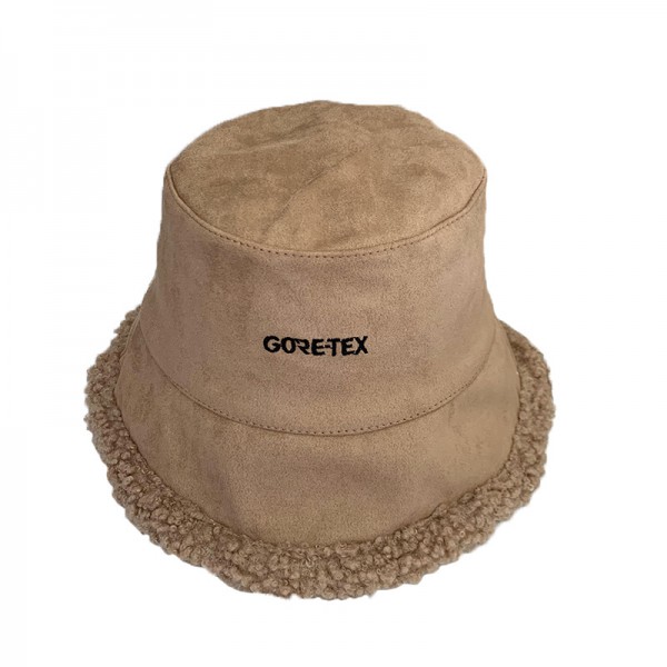 Autumn/winter plush winter lamb wool thickened casual suede fisherman's hat