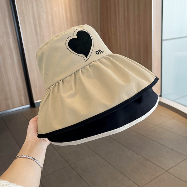 Korean version of the summer love sun shade face UV protection sun hat big eaves fisherman hat
