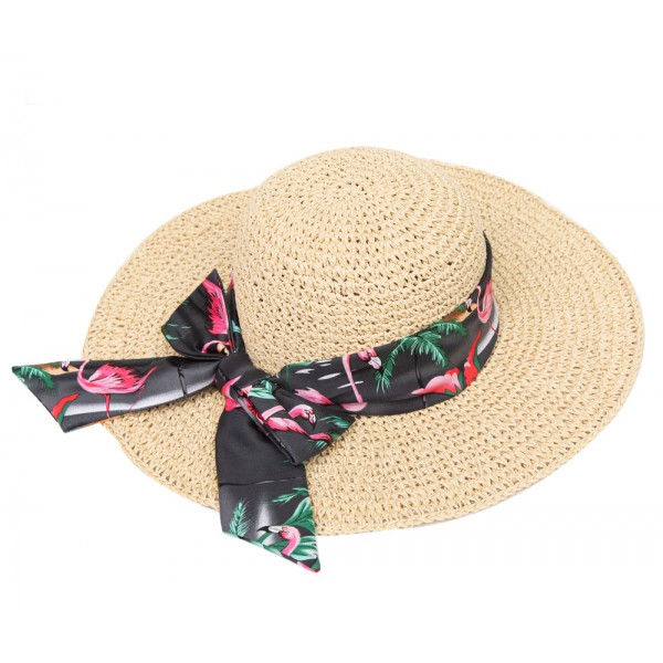 Corn-husk hand-embroidered parent-child beach sunscreen straw hat woven bag set