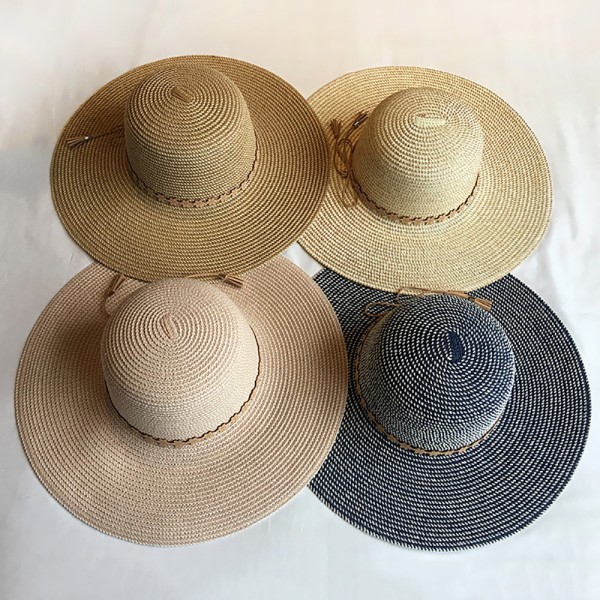 Summer new elegant versatile wide eaves dome braid...