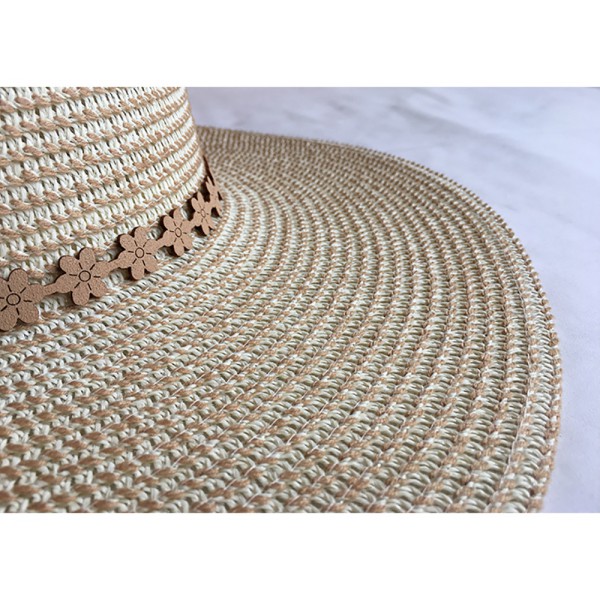 Summer new elegant versatile wide eaves dome braid straw hat basin hat window shopping sunshade hat ladies beach hat 