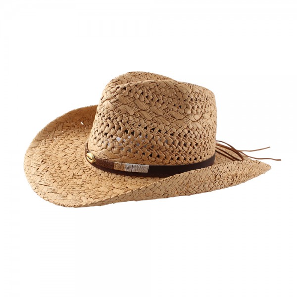 Big eaves roll border sunshade hat children spring and summer new European and American straw western cowboy hat  