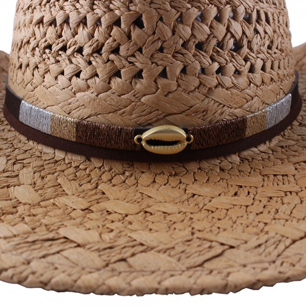 Big eaves roll border sunshade hat children spring and summer new European and American straw western cowboy hat  