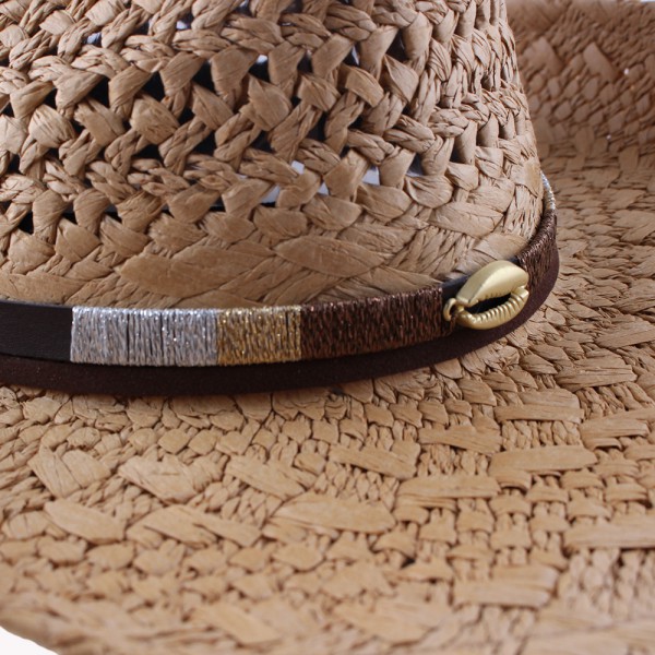 Big eaves roll border sunshade hat children spring and summer new European and American straw western cowboy hat  