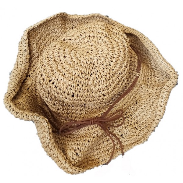 Wholesale Soft Foldable Visor Summer Beach Straw Hats For Women