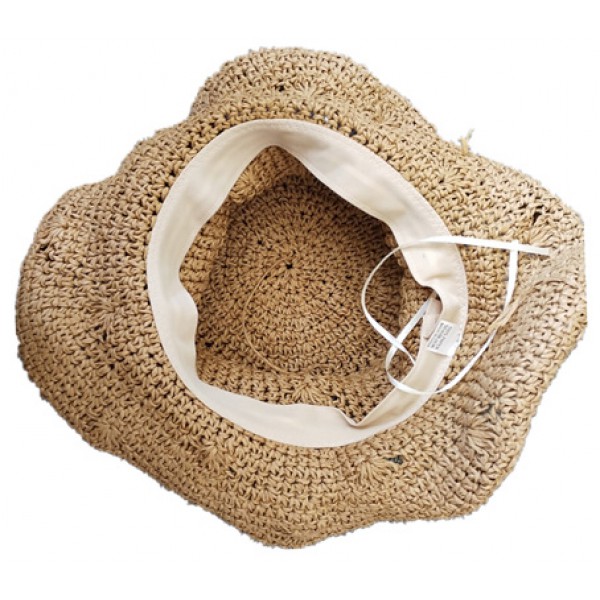  Wholesale Soft Foldable Visor Summer Beach Straw Hats For Women