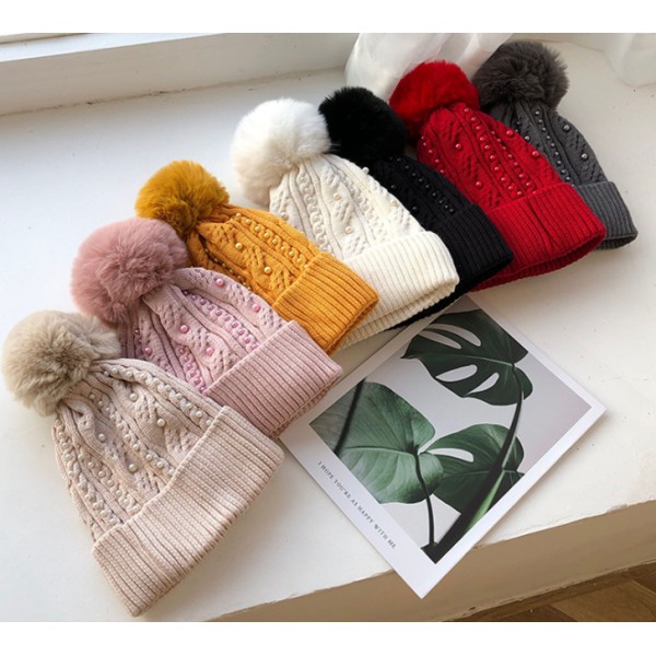 Stock Hot Sale Thick Custom Woman Winter Hats Star...