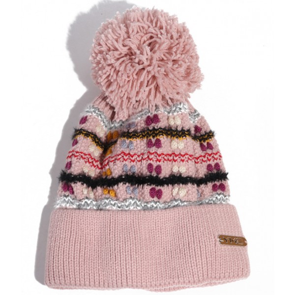 YouKan Fashion Wholesale Colorful Winter Knitted  Fur Beanie Hat 