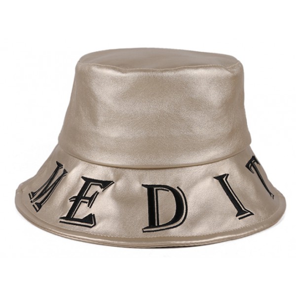 YouKan Fashion High Quality Embroidery Soft PU Leather Bucket Hat 