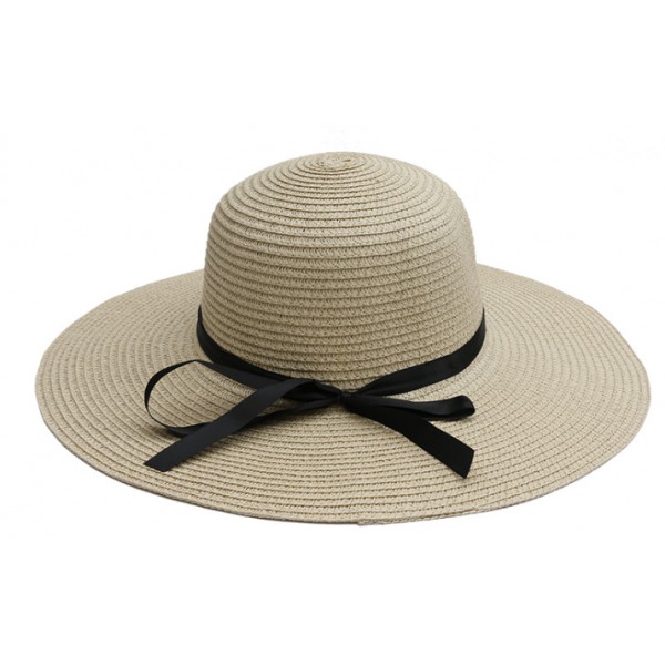 YouKan Fashion Wide Brim Women Summer Beach Sun Floppy Paper Straw Hat