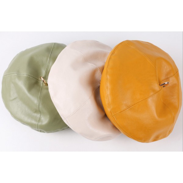 High End Leather Beret Hat Custom Beret Cap For Women 