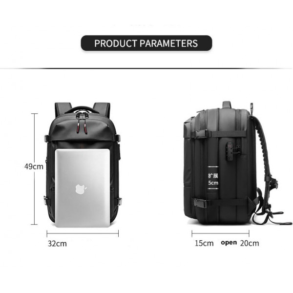 New vacuum compression waterproof business trip large capacity men's backpack multi-function travel bag computer backpack