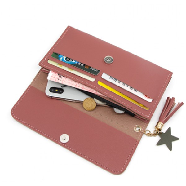 YouKan Fashion Design Purse Long Section leather Women Wallet 