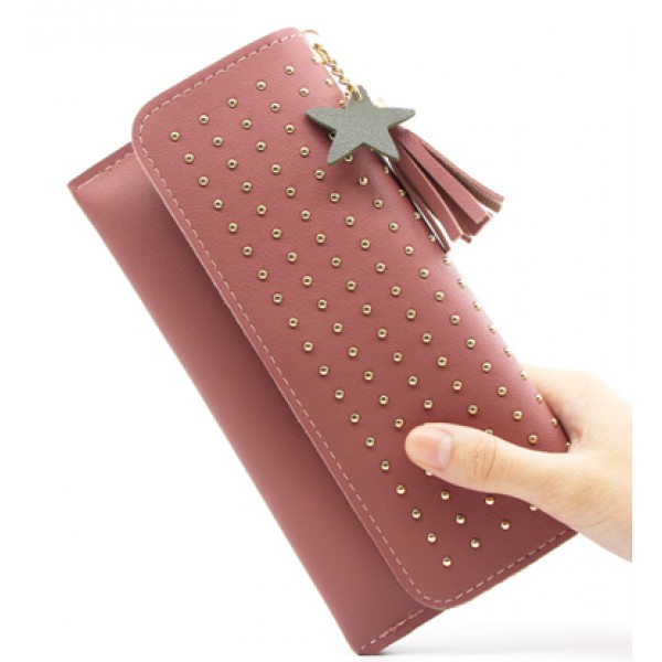 YouKan Fashion Design Purse Long Section leather Women Wallet 